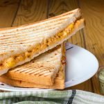 A grilled cheese sandwich
